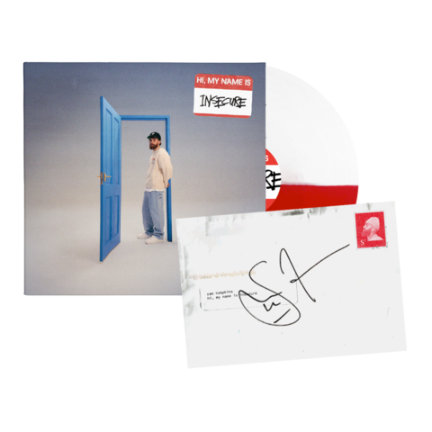 hi, my name is insecure by Sam Tompkins - LP - Exclusive Red/White Coloured Vinyl + Signed Card - shop now at Sam Tompkins store